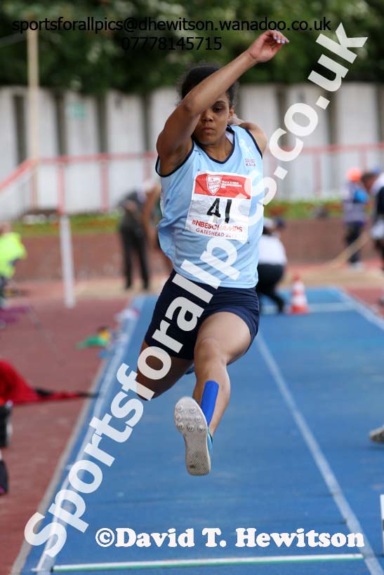 Senior girls triple jump, English Schools Track and Field. Photo: David T. Hewitson/Sports for All Pics